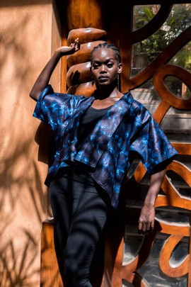 Zali jacket ( in Indigo fabric from Guinea Conakry)
